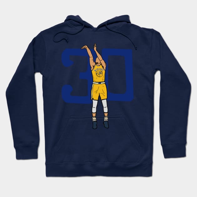 Steph Curry 30 - NBA Golden State Warriors Hoodie by IveyEricssonArt